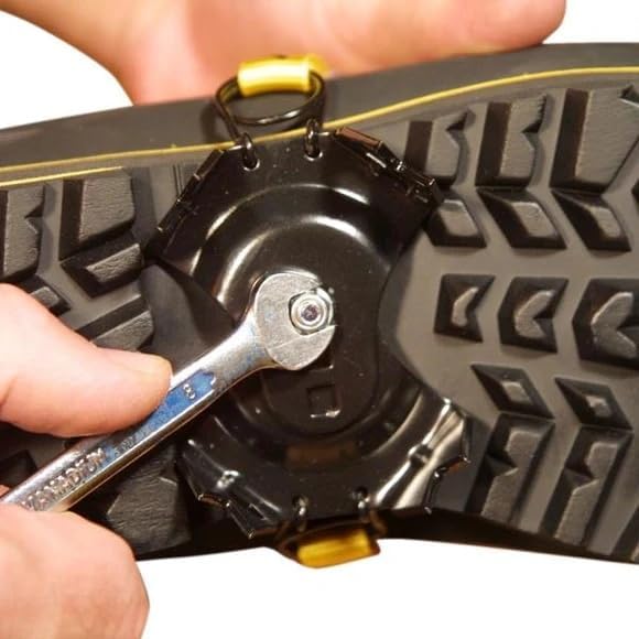 Kong Italy Grodel 4-Point Small Crampons – Carbon Steel Ice Traction Cleats with Lace Binding, Made in Italy