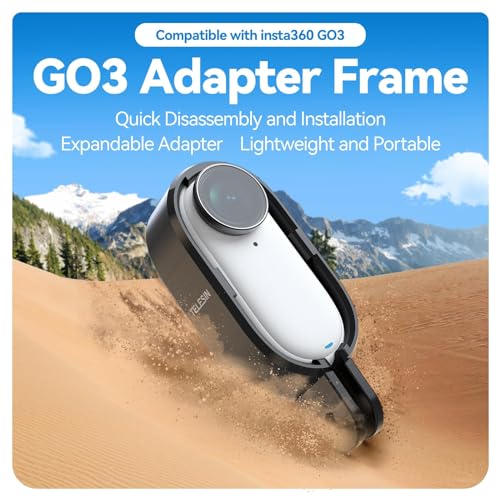 Adaptador de trípode para Insta360 GO 3 evita caídas con marco protector TELESIN 5