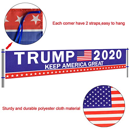 Large Trump 2020 Keep America Great Banner Outdoor Decorations - Donald Trump for President 2020 Banner Sign - Yard, Advertising, Outdoor & Indoor Hanging Decor