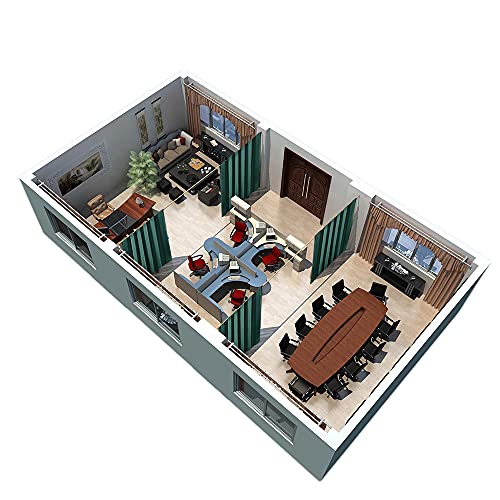 Image of RYB HOME Partition Room Dividers - Light Block Thermal Insulated Seperating Curtains Soundproof for Spare Bedroom Loft Home Office Living Room Bay Window, 1 Panel, Hunter Green, 100 Wide x 84 Long