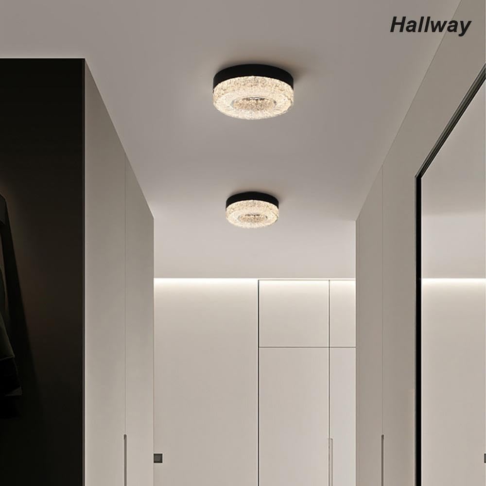 Nowoczesna Okrągła LED Lampy Ścienna, Żywica Lód Kinkiet Schody