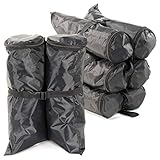 4er Set Pavillon Gewichtsmanschetten Standfuß Beschwerer Beschwerung Halterung Gewichte Sand-Säcke schwarz für Partyzelt Festzelt Gartenzelt befüllbar