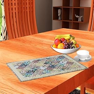 Brands Calico Country Floral Quilted Table MAT 14"X19" (Pack of Four) 5751PMV4 Brands Calico Country Floral Quilted Table MAT 14X19 Pack of Four 5751PMV4