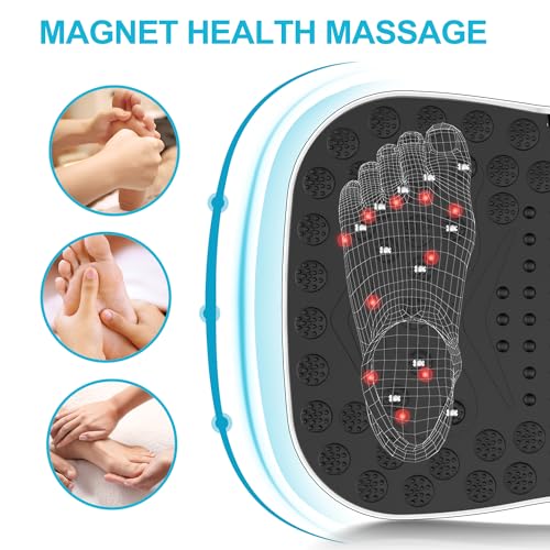 AXV Vibration Plate Fitness Platform Exercise Machine Vibrating Lymphatic Drainage Shaking Workout Full Body Shaker Vibrate Stand Shake Board Sport Gym Pad for Weight Loss Fat Burner for Women Men