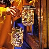 Led-Dosenlicht Kreative Solarenergie Einmachkanne Deckelkappe Lichtpfosten Hausgartenlicht Warmweißes Licht Wandleuchte (Größe : 2 Stück) Ddf