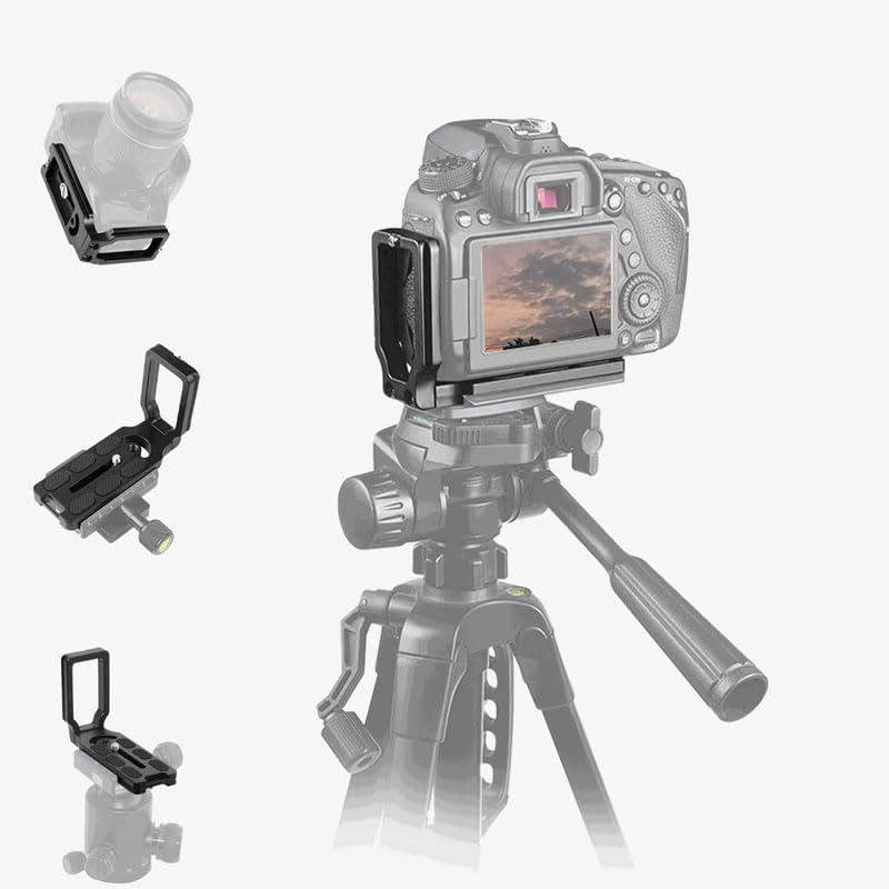 DSLR Camera L-Shaped Bracket Mount, Arca-Swiss Vertical Horizontal Switching Quick Release Plate for Canon Nikon Sony DJI Osmo Ronin Zhiyun Stabilizer, Compatible with Tripod Monopod
