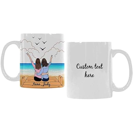 Amazon Com Custom Best Friend Coffee Mug For Women Personalized Photo For Friend Women Customizable Name Cup For Besties Friendship Bff Bridesmaid Graduation Birthday Moving Away Kitchen Dining