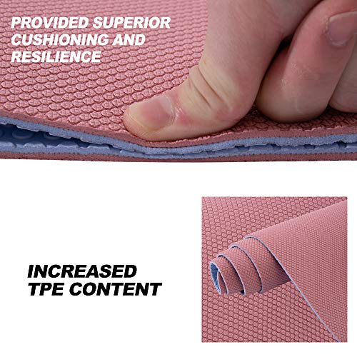 image for TENOL JELSYOGA 6mm Thick Yoga Mat,High Density TPE Non-Slip Yoga mats 