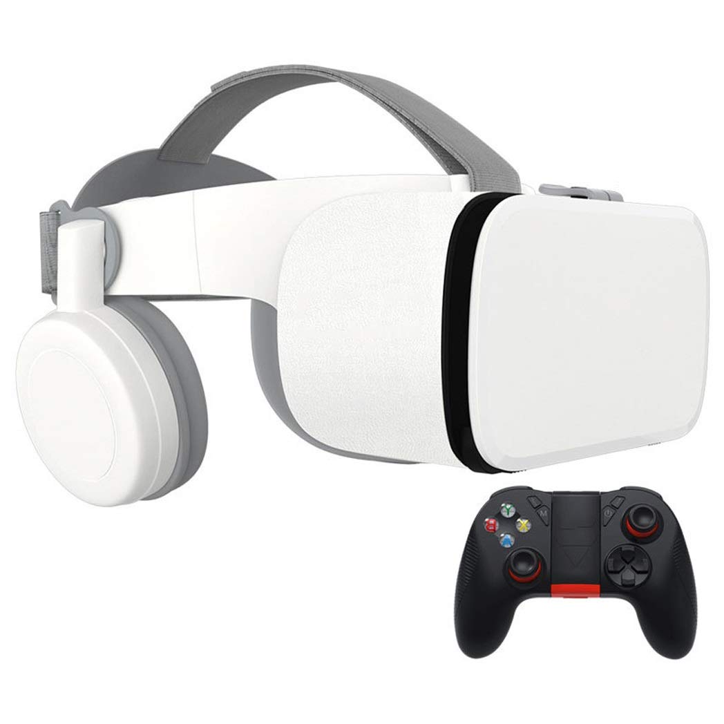 RSGK Gafas virtuales VR, Gafas Bluetooth inalámbricas de Realidad Virtual 3D con Control Remoto, utilizadas para Jugar y Ver películas en teléfonos móviles de 4.7-6.5 Pulgadas