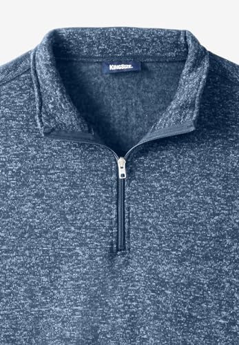 KingSize Men's Big & Tall Quarter Zip Fleece Sweater2