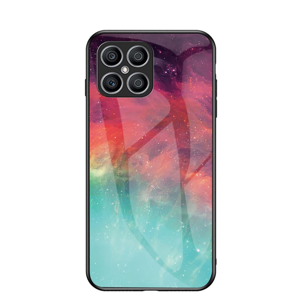 Cover Vetro Temperato BAILI Custodia Per Honor X8 Slim Cover Posteriore In Custodia Per Telefono In Vetro Sfumato Di Colore Protettiva Cover Per Honor X8 Cover Vetro Temperato Honor X8
