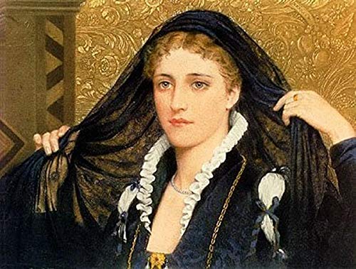 Art femme peinture à l'huile Edmund Leighton pour salon élégant