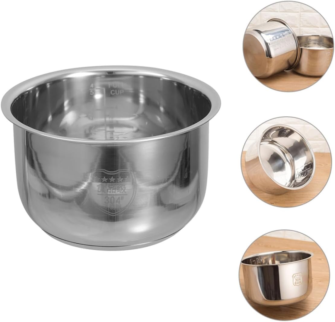 STOBAZA Rice Cooker Inner Pot Replacement 4L Non Stick Rice Cooking Pot Liner Insert Power Cooker Inner Tank Pressure Cooker Liner Electric Cooker Parts for Home Kitchen