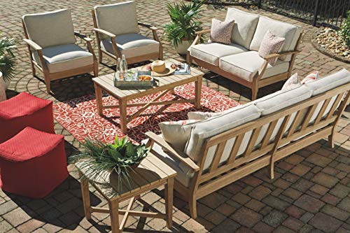 Clare View Sofa with Cushion - Eucalyptus Wood Frame - Beige