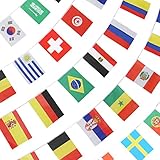 Anley 32 Countries String Flag, International Bunting Pennant Banner, Decoration for Grand Opening,...