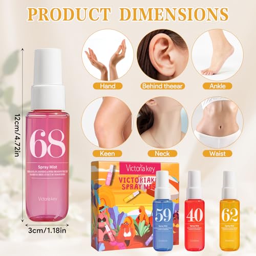 Parfüm Bodyspray Damen set, 4 set 40ml Fruchtiges Body Mist, Long Lasting Fragrance Spray, Hair and Body Fragrance Mist, Parfum Damen Set, Geschenkset für Damen, Befeuchtet die Haut Aerosol