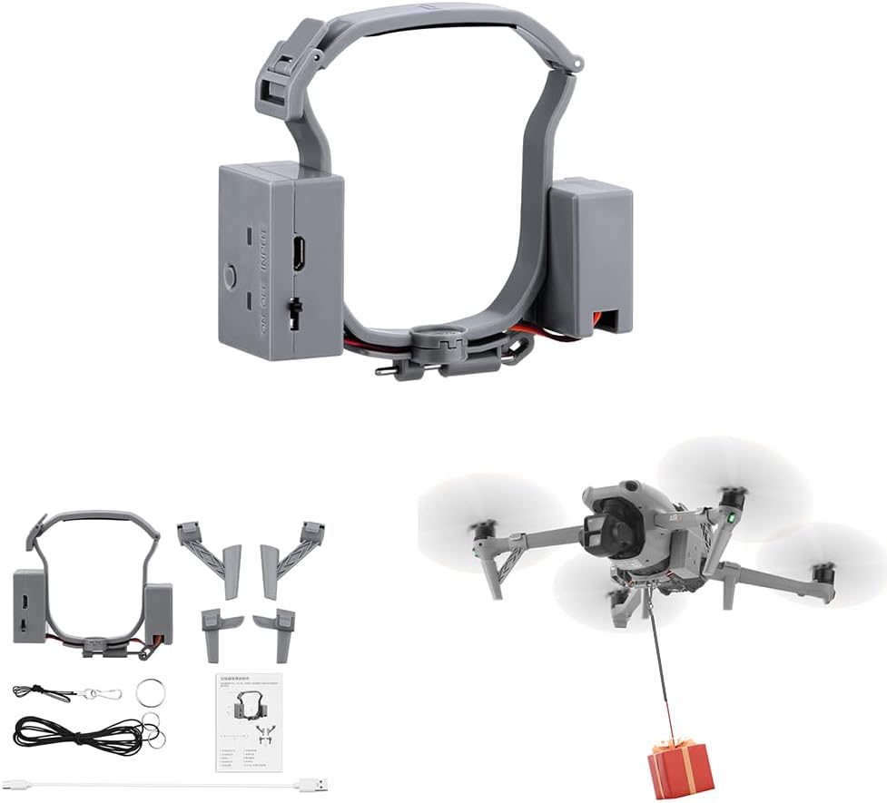 AIR 3/AIR 3S Airdrop System Dropper Transport Payload Release Device Throwing System for Wedding, Fishing Bait, Outdoor Search Props for AIR 3/AIR 3S Drone Accessories