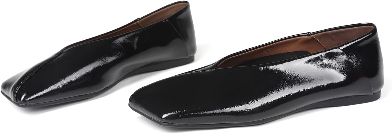Women's Ballet Flats Closed Square Toe Slip On Flats Comfortable Dressy Casual Work Office Shoes - Image 5