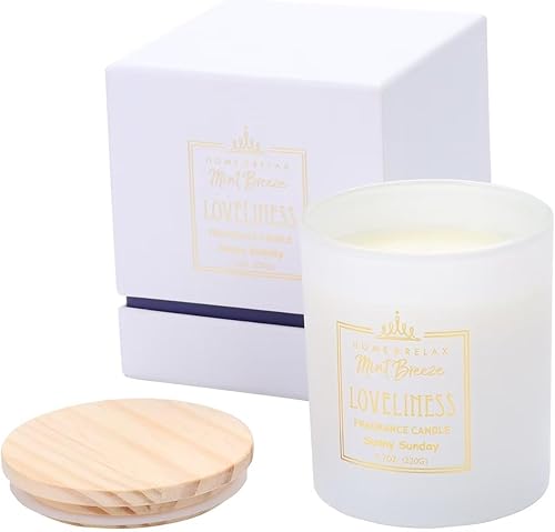 HOME & RELAX Velas de aromaterapia de menta y océano, tapa de madera, regalos para mujeres, velas para el hogar, esenciales para el baño, velas para