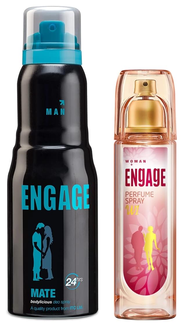 Engage W1 Perfume Spray For Women, 120ml Mate Deodorant For Men, Assorted  Weight, 150ml/165ml - Main Image