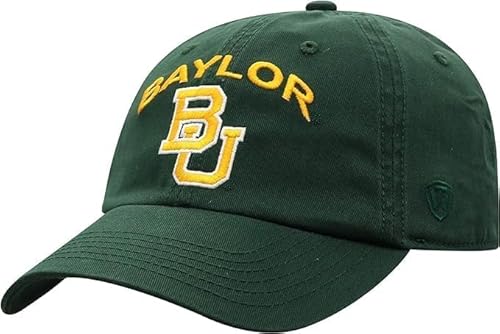 Collegiate Primary Color Team Arch Adjustable Hats (US, Alpha, One Size, Baylor)