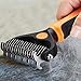 XLCL pet Pet Grooming Tool - 2 Sided Undercoat Rake for Cats and Dogs - Safe Dematting Comb for Easy Mats & Tangles Removing - No More Nasty Shedding and Flying Hair