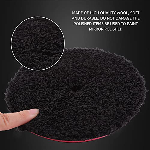 SPTA Almofada de polimento de microfibra, 2 peças de almofadas de microfibra de 125 mm, disco de cor