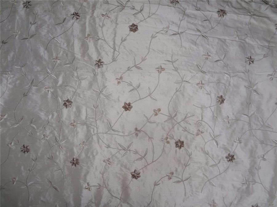 Soie Dupioni Broderie Faon 137,2 cm tissu soie naturelle au mètre