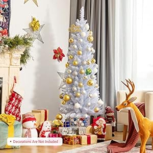 5ftwhiteartificialchristmastreeslimpencilchristmastreew240branchtipsfoldablemetalstandwintrywhiteholidaytreeindoorxmasholidaydecorforofficepartyhome Urban Country Home Decor 5 ft white artificial christmas tree slim pencil christmas tree w 240 branch tips foldable metal stand wintry white holiday tree indoor xmas holiday decor for office party home urban country home decor