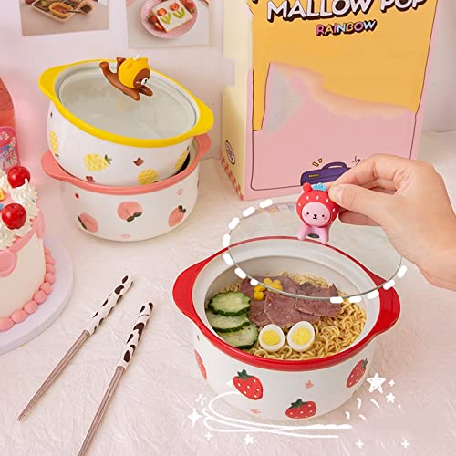 Ramen-Schüssel, Instant-Nudelschüssel Ramen Mit Deckel, Küche, Großes Nudel-, Obst-, Salat-, Reis-, Suppengeschirr