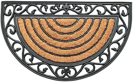 Coco&Coir Natural Coir | Non-Slip | Thick Coir | Premium Quality | Rubber Backed | Eco-Friendly | Indoor | Outdoor | Heavy Duty | Entrance Door Mat | 45 x 75 cm (The Peasant Arc)