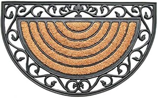 Coco&Coir Natural Coir | Non-Slip | Thick Coir | Premium Quality | Rubber Backed | Eco-Friendly | Indoor | Outdoor | Heavy Duty | Entrance Door Mat | 45 x 75 cm (The Peasant Arc)