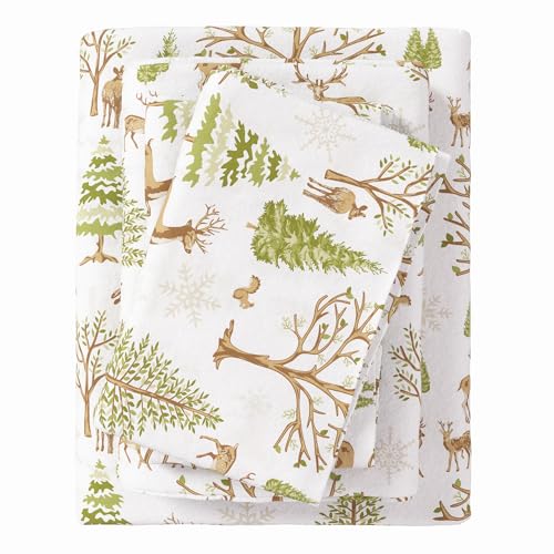 Great Bay Home Flannel Sheet Set Queen Size - 100% Turkish