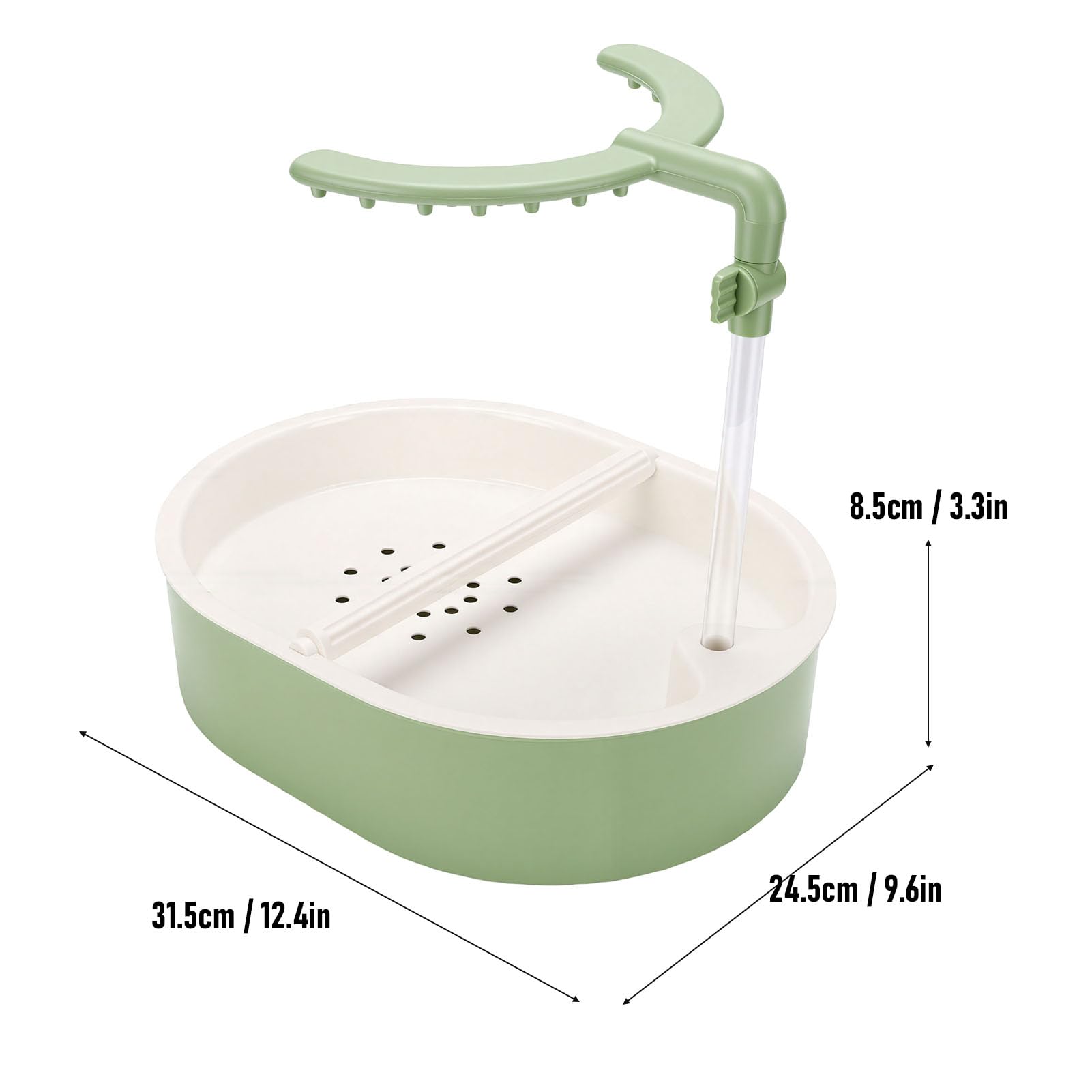 Asixxsix Baignoire pour Perroquets, Double Mode, Circulation d'eau Silencieuse, Douche Automatique pour Oiseaux, pour L'intérieur