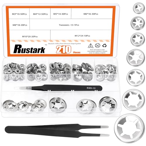 Rondelles dentées intérieures assorties de fixation rapide en boîte de 160 pièces