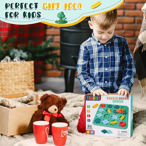 fygurso STEM Board Games, Puzzle Logical Builder Kids Toys, Preschool Montessori Brain Teasers Birthday Gifts for Kids 4-8 Years Old - Image 3