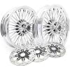 TOFR 16inch Chrome Front Rear Rims Wheels Fat Spokes For Harley Touring Road King FLHR Electra Glide FLHTC Street Glide FLHX Road Glide FLTR 2000-2008 2005 2006 W/ 11.5 Floating Brake Rotors