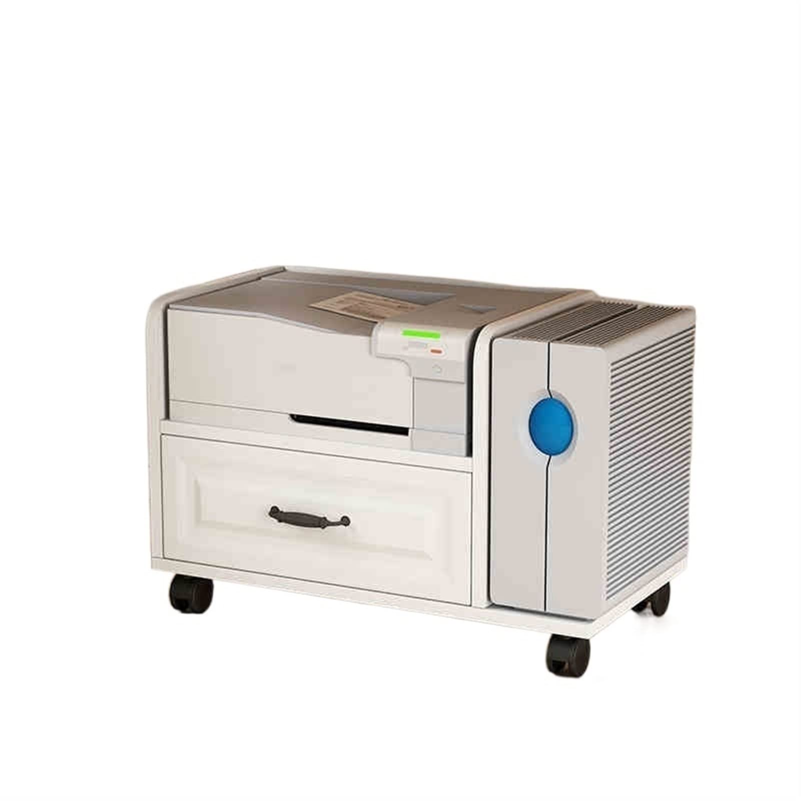 Stand di Stampa per Ufficio Scaffali di stoccaggio a Tre Livelli Stampante Standica Stand Pulley Stampante Rack Office Data Mobile con cassetto Staffa Scanner Fax (Color : A)