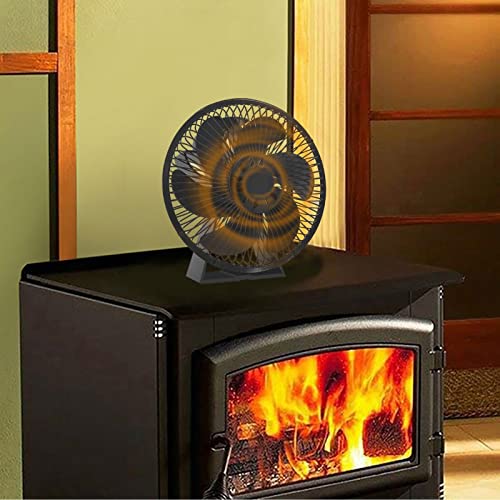 Lareira Fogão Ventilador - lareira alta eficiência 6 lâminas com tampa - fogão a lenha alimentado po