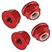 4PCS HobbyPark Flanged M4 Lock Nuts Nylon Self-Tightening Wheel Adapter for 1/10 Traxxas Slash 4x4 Spare Parts Replacement Red-Anodized