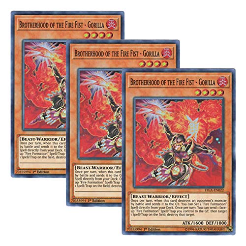 Amazon.co.jp: 【 3枚セット 】遊戯王 英語版 FIGA-EN022 Brotherhood 