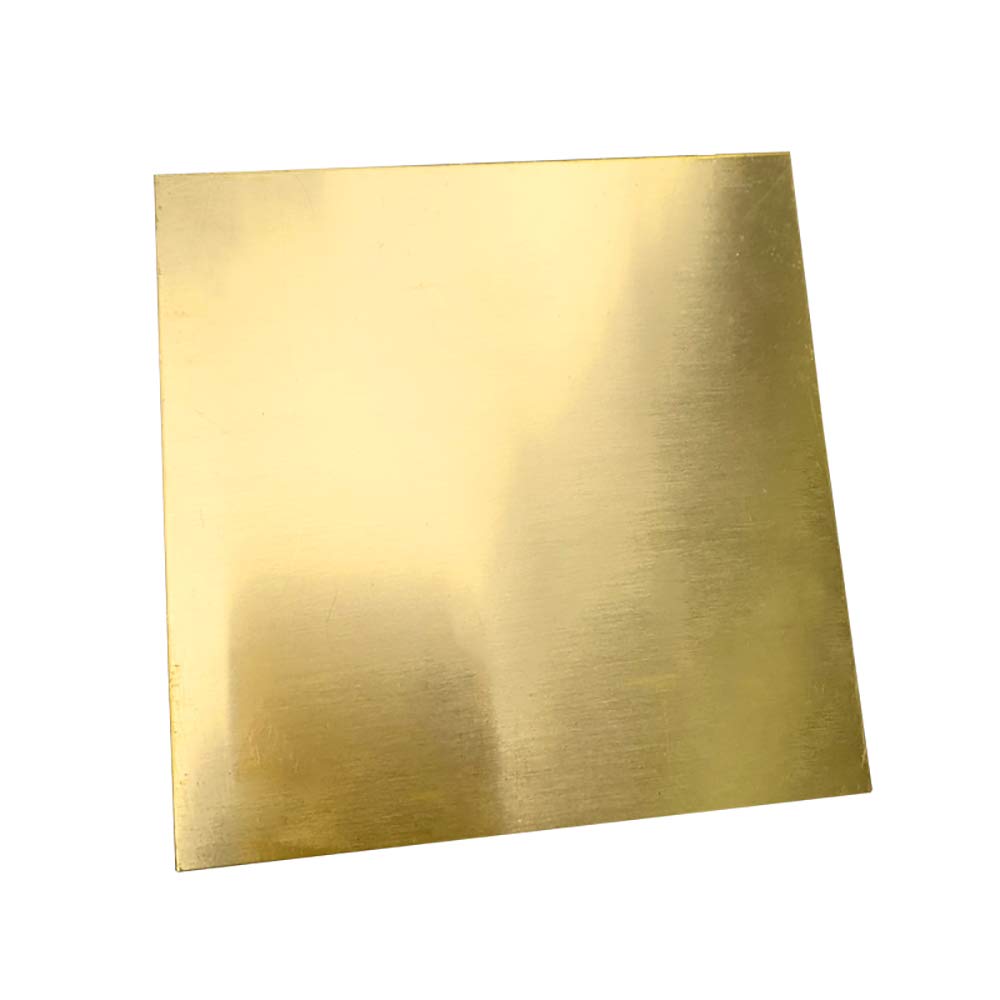 arkusze ecoppr， Blacha mosiężna H62 do dekoracji DIY Laboratorium obróbki metali i mebli(Thickness 2.5mm,300x300mm)