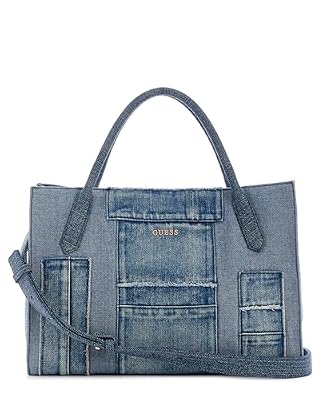 GUESS borsetta borsa a tracolla Jodi Tote Denim Multi blu