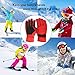 YOLAI Fashion Insulated Ski Gloves for Kids Boys Girls Winter Waterproof Skating Gloves Warm Windproof Mittens 4~12T (Red, L)