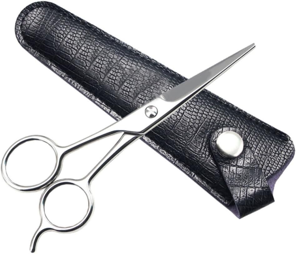 Stainless Steel Mustache Scissors for Beard and Sideburns Grooming