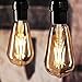 Brightown 6 Pack LED Edison Bulbs, 6W, Equivalent 60W, High Bright 5000K White,750 Lumens, Non-Dimmable, E26 Medium Base ST58 Antique Filament Bulbs with 83+ CRI for Ceiling Fan Bathroom Porch