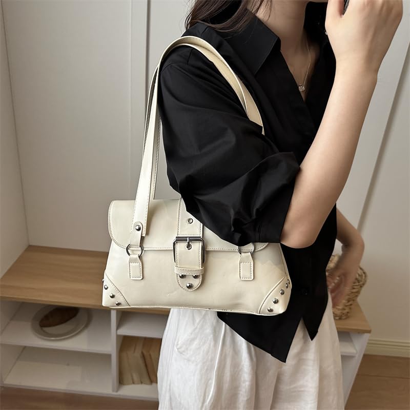 Bolso de mano grande para mujer: estilo retro brillante de color caramelo 5