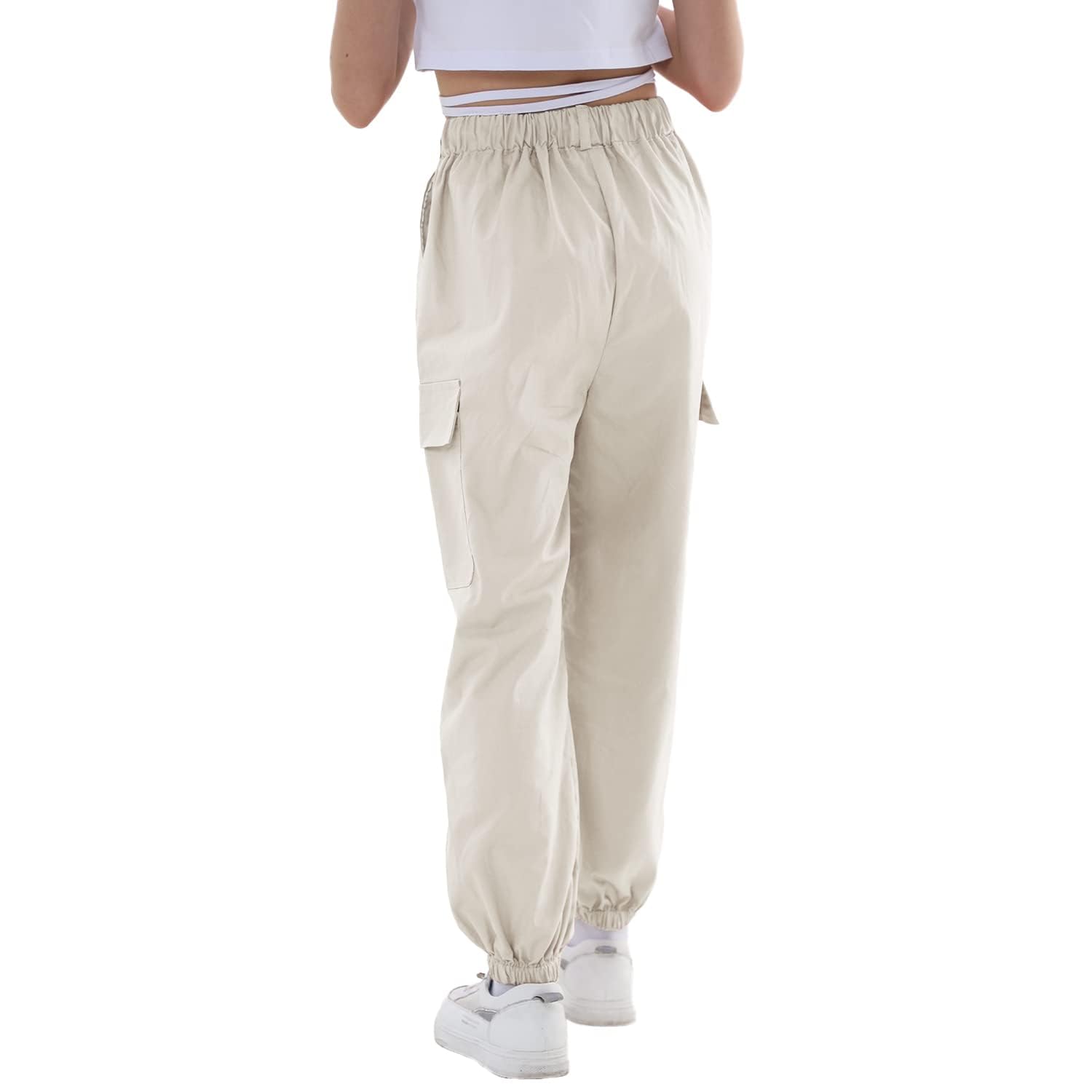 Rolanko Pantalones Cargo Elásticos para Niños Jogger Streetwear Danza