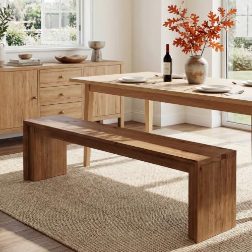 63-Inch Solid Wood Dining Bench