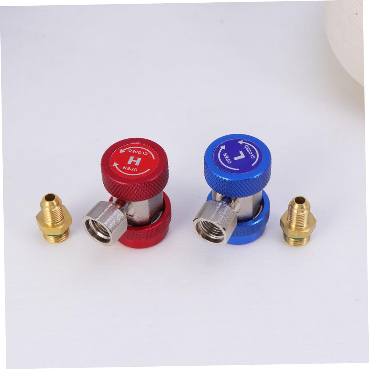 Alipis High Flow Car Air Conditioner Pressure Gauge Joints Coupler Connector Adapter for Charging
